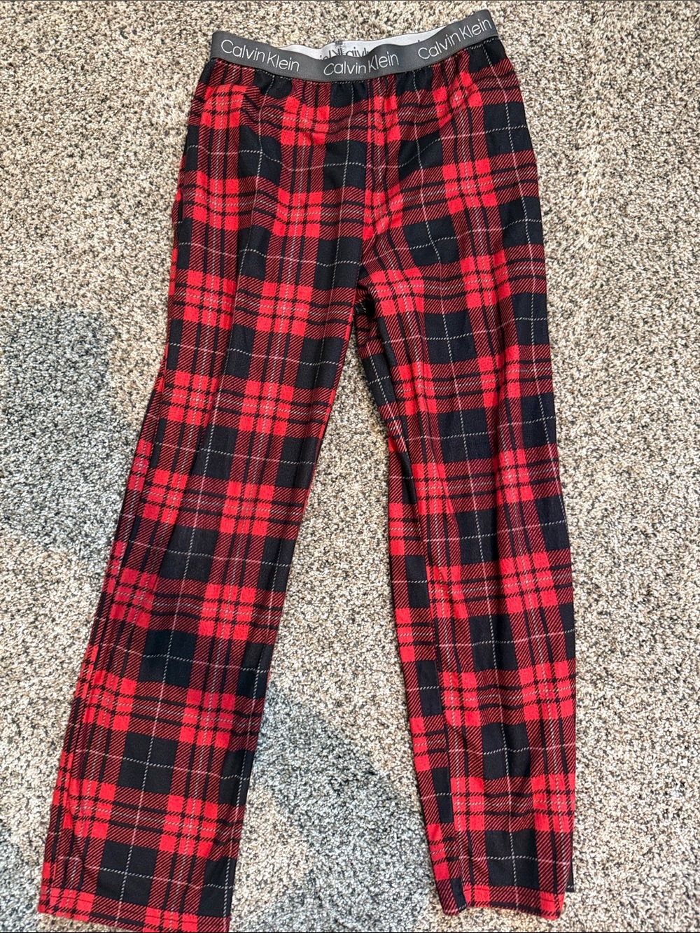 Calvin Klein Red & Black Plaid Pajama Pants
